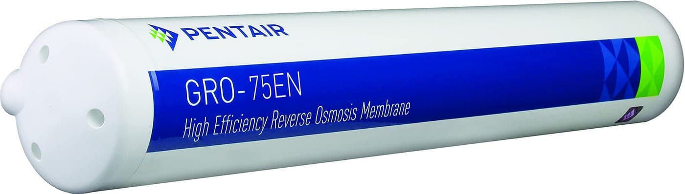 Pentair Pentek GRO75EN High Efficiency Reverse Osmosis Membrane TLC Encapsulated Replacement Membrane with Permeate Check Valve 200 MLMinute Drain Line Flow Control 75 GPD Flow Rate