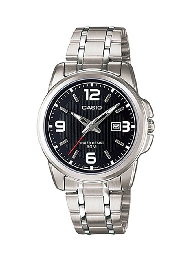 Men Water Resistant Analog Watch LTP-1314D-1A - 33 mm - Silver