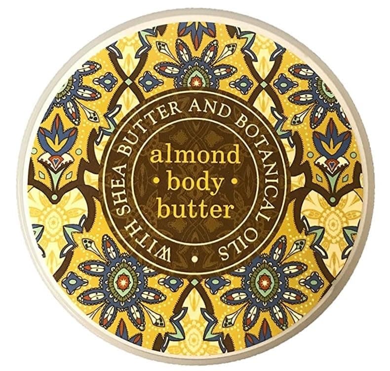 Greenwich Bay Trading Co Scented Botanic Body Butter Luxurious Hydration with Shea Cocoa Butter Enriched with Vitamin E 8 Ounce Tub Almond