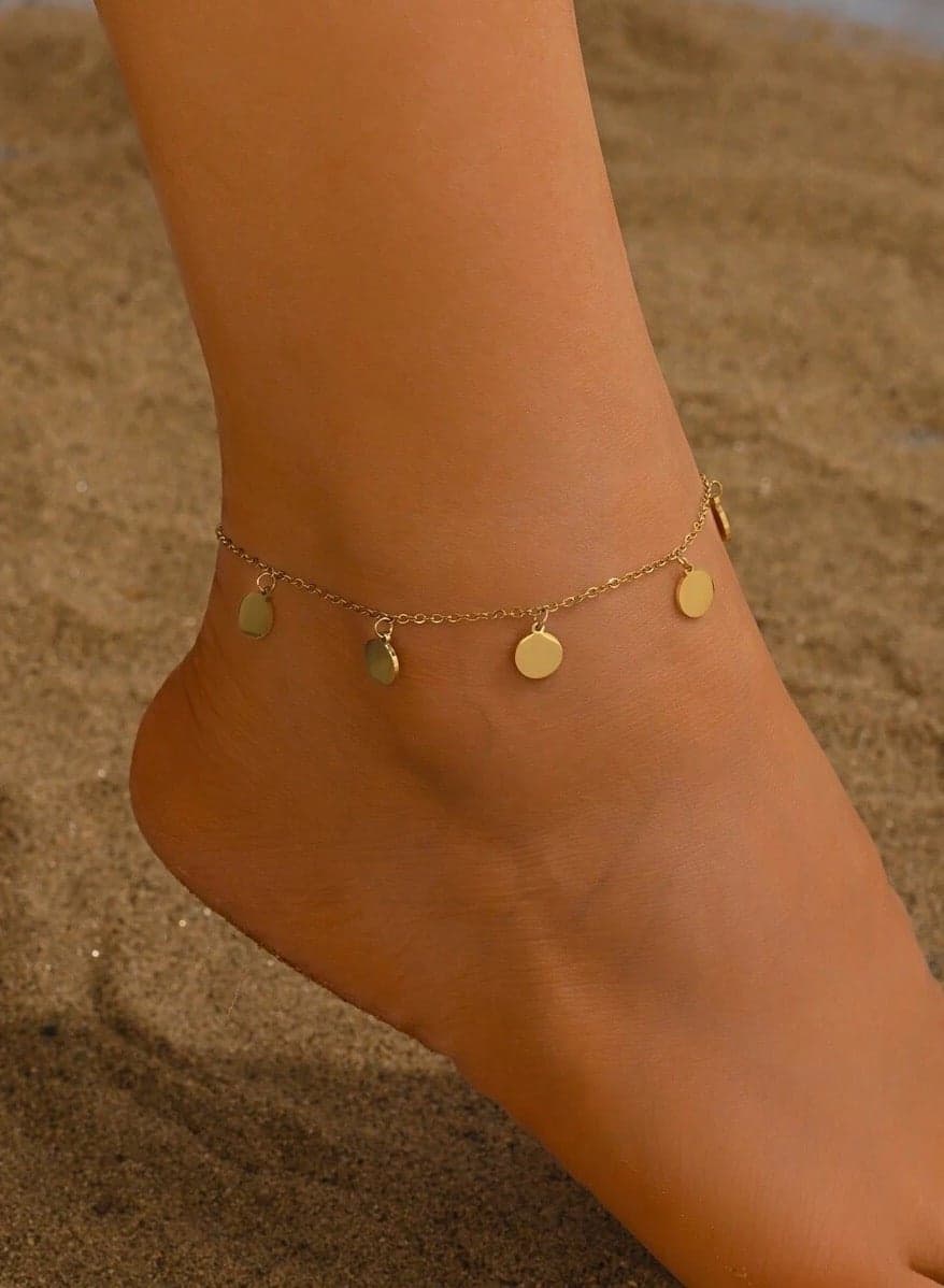 Stainless Steel 18k Gold Plated Anklet