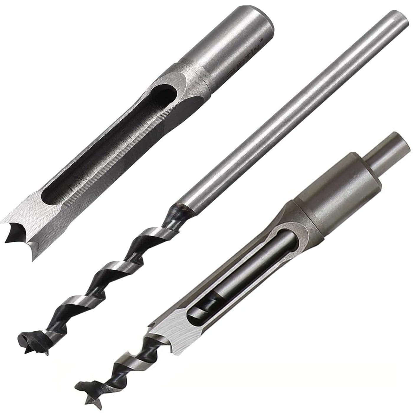 DIY Crafts 95mm Square Hole Drill Bit Steel Woodworking Mortiser Hardness Sharp Durable Mortising Chisel Set for Wood Mortising Chisel Bit Auger Spur Cutter Woodworking Carpentry Drilling Tool 1