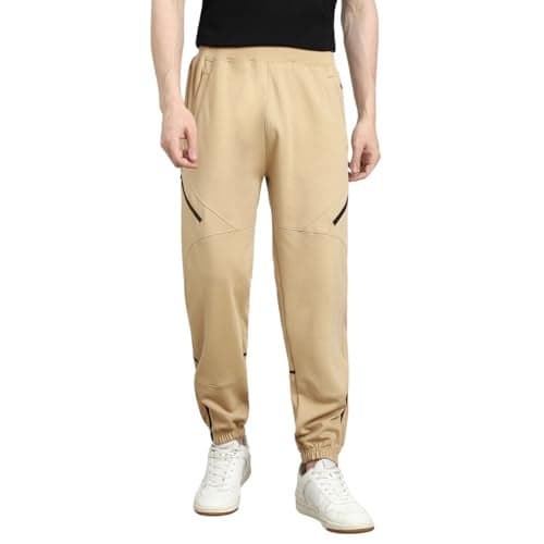 NOBERO Men's Mid Rise Straight Sweatpants (1M-BWJG-R0137_Oatmeal,2XL