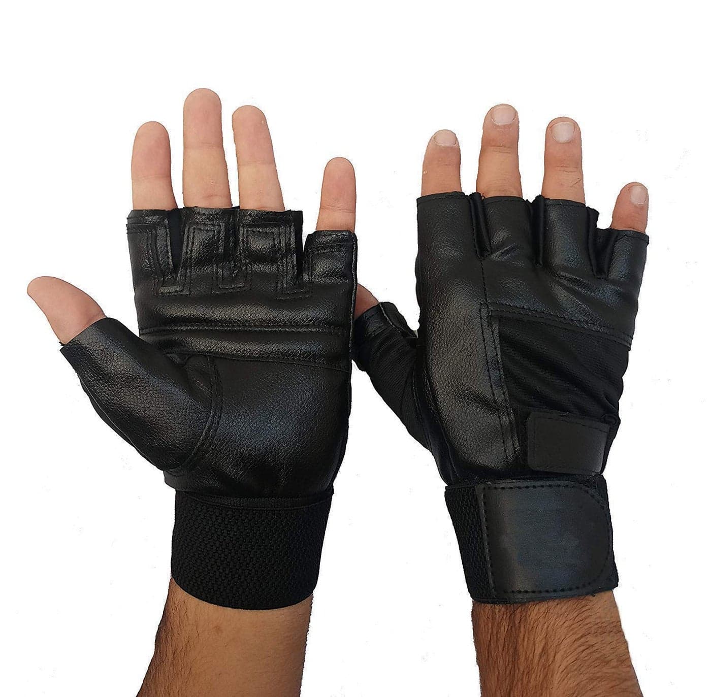 SportsFitt Power Muscles Gym Gloves/Cycling Gloves/Riding Gloves/Stretchable Size for Both Men and Women, Odor-Free and Clean (Black)