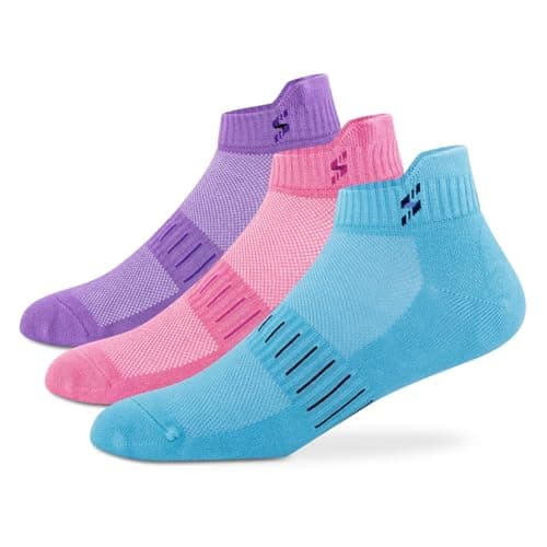 Supersox Bamboo Ankle Length Socks for Woman | 4 Times Softer than Cotton | Sustainable Fabric | Anti-Odour Socks for Sports, Gym & Daily Wear | Sky Blue, Pink, Purple | Pack of 3