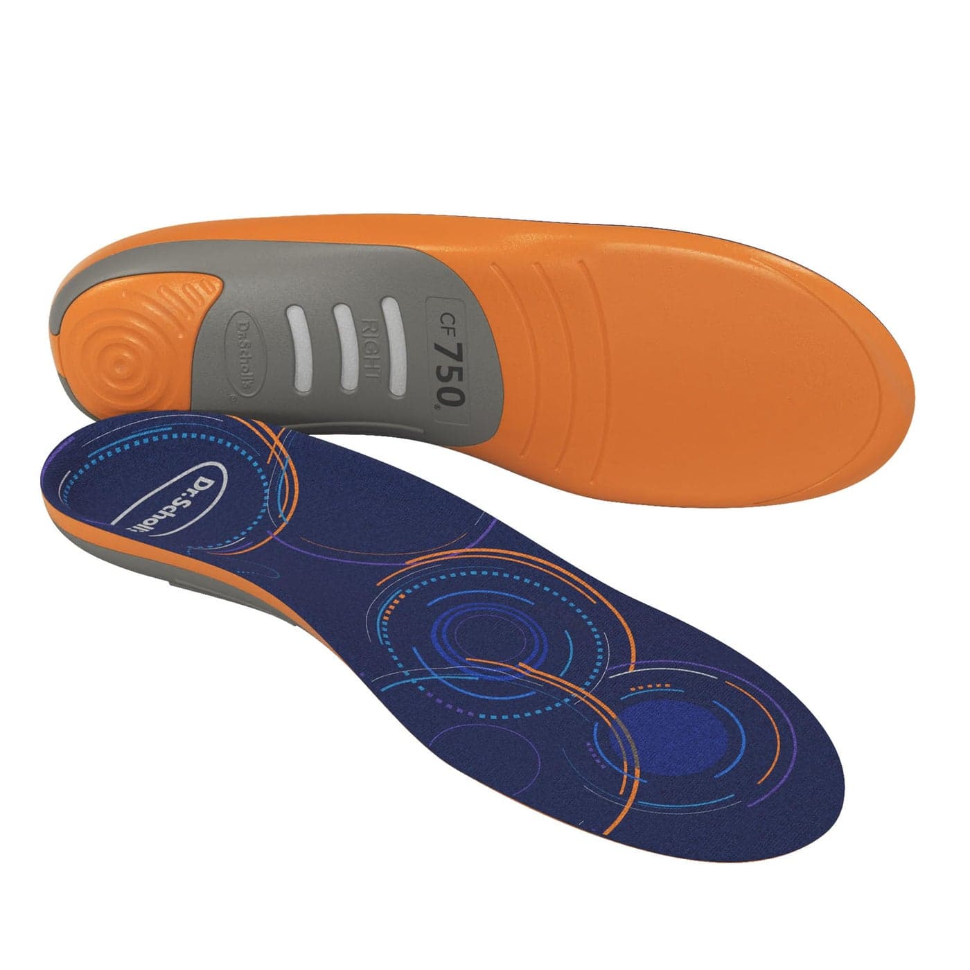 Dr Scholls Custom FiT Comfort Plantar Fasciitis Insoles Orthotics Shoe Inserts with Arch Support for Men Women Suitable for 220 lbs Stay on Your Feet AllDay with Optimum Cushioning CF750