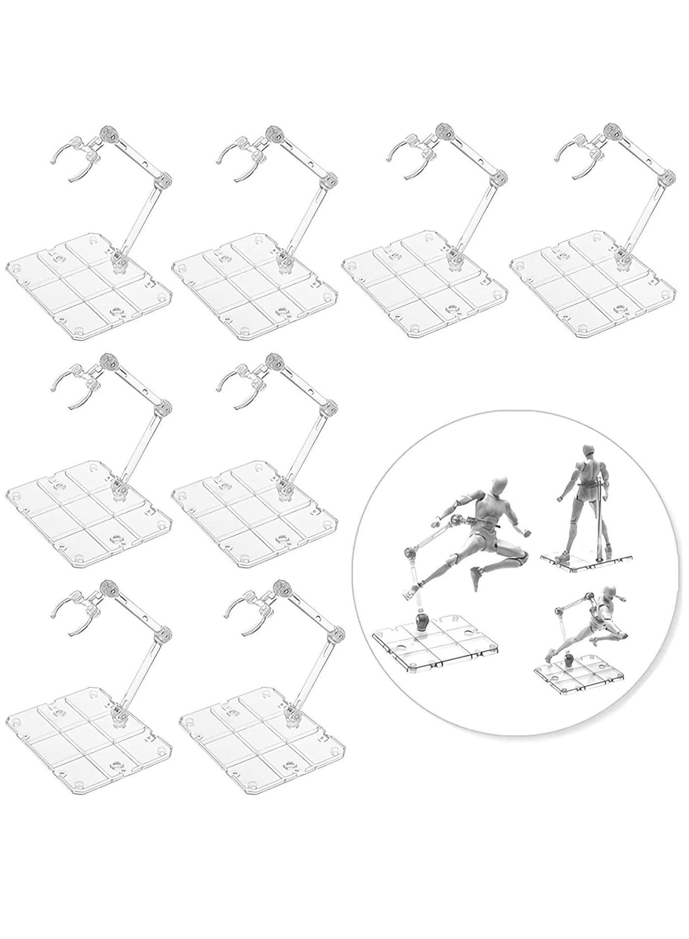 Action Figure Stand, Assembled Display Stand Base, Sturdy Transparent Doll Model Holder, Assembly for 6" Figures
