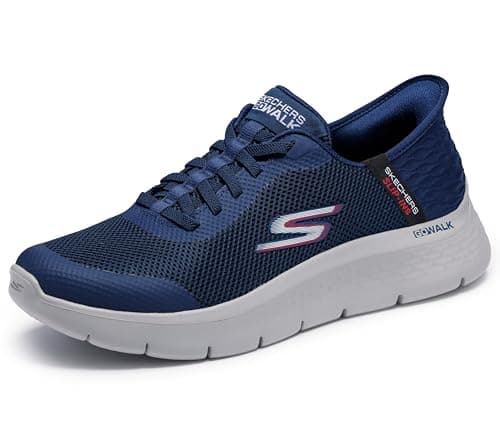 Skechers Men's Go Walk Flex Hands Up Hands Free Slip-Ins Sneaker, Navy 7