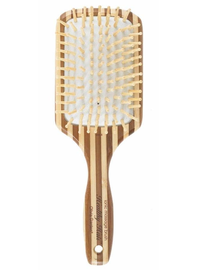 Healthy Hair Eco-Friendly Bamboo Ionic Massage Hair Brush HH-2 (Paddle Narrow)