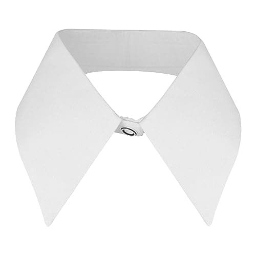 Joyci Solid Color Girls Necklace Choker Collar Detachable Lapel False Collar (White)