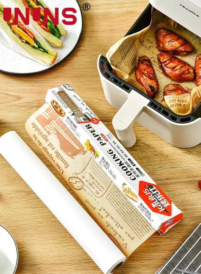 Baking Paper,Wax Baking Paper Deli Paper Sheets,Sandwich Wrapping Paper,Greaseproof Non-Stick Packaging Paper For Picnic, Party,Restaurants,30CMX800CMX2