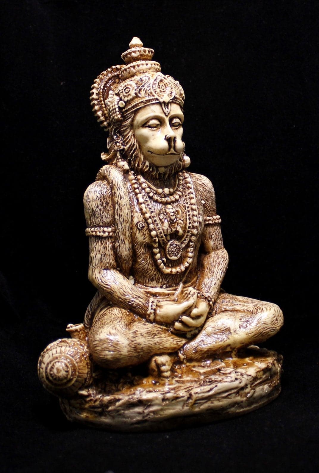 Krishna Mart India Amazing India Synthetic God Hanuman Idol, 6 Inch, White(Resin)