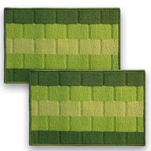 Status Contract Anti Slip Front Door Mat|(38x58cm) Living Room Rug for Entrance Door|Polypropylene Floor Mat for Home|Essential Small Rug for Office, Bedroom & Kitchen| (Green), Rectangular