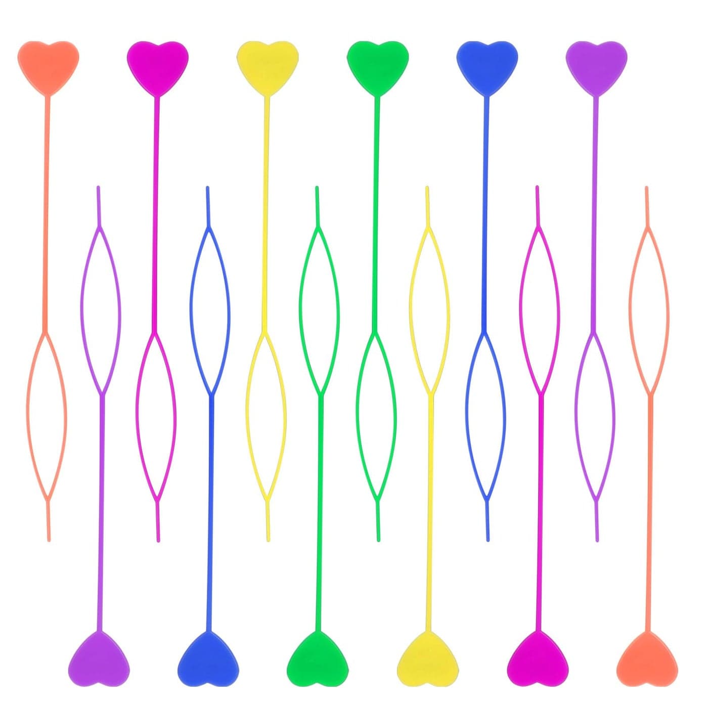 COMNICO 12pcs Quick Beader for Hair Braids Loading Beads Braid Stringer Ponytail Maker Plastic Hair Tail Beading Tools Kit for Kids Girls Colorful