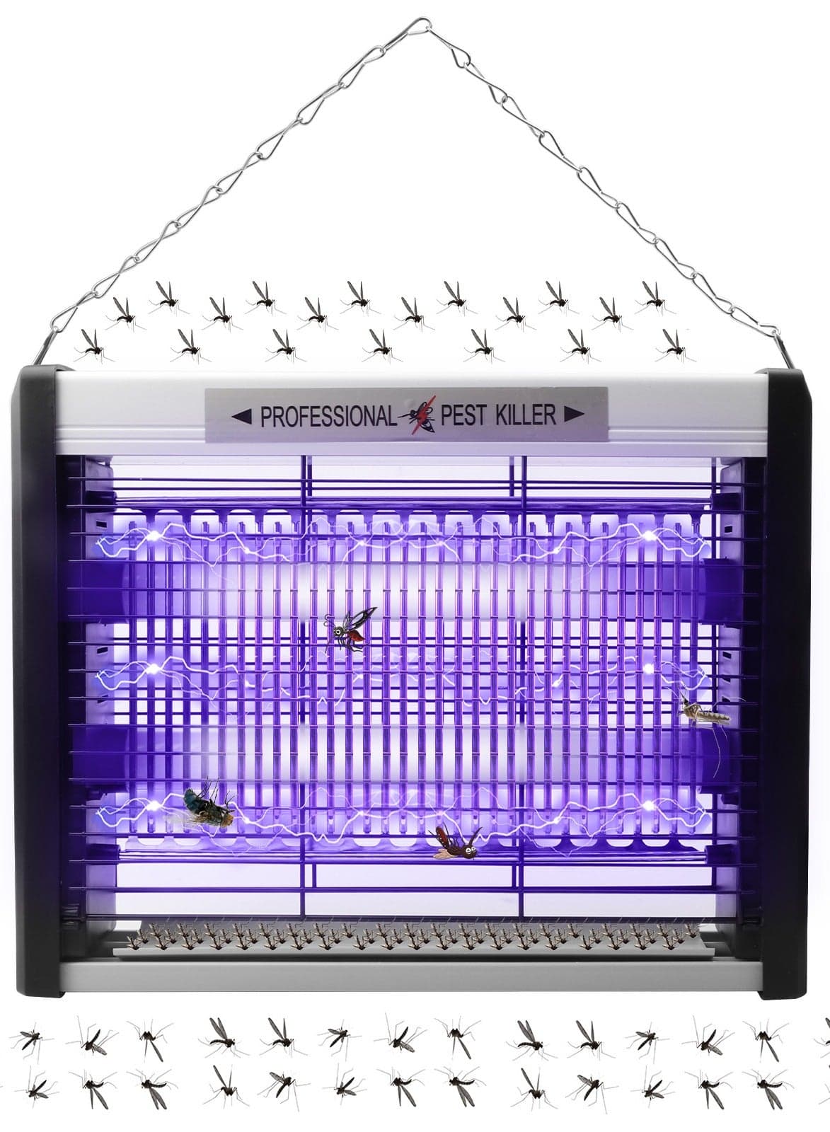 Electric Fly, Indoor Insect Killer - Fly, Mosquito Killer and Repellent - Lightweight, Powerful Easy-to-Clean, with a Removable Washable Tray.