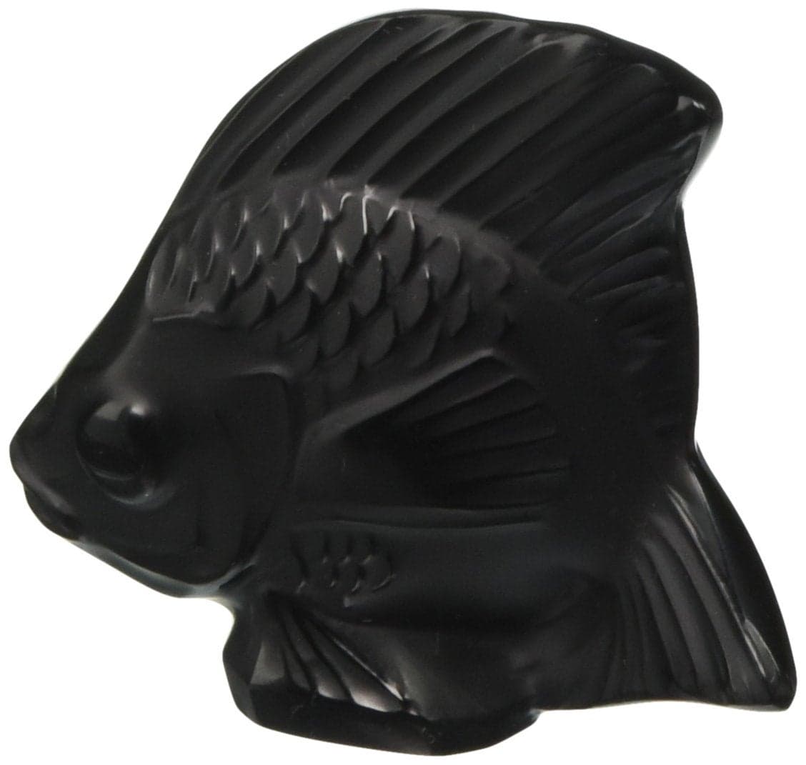 Lalique FishBlack Crystal