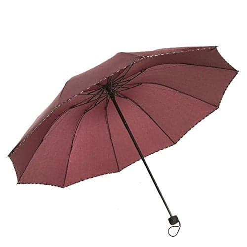 KEKEMI 3 Fold Manual Plain Sun & Rain Umbrella for Men & Women (Pack of 1)