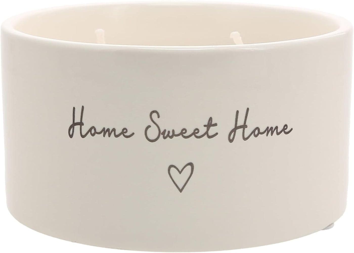 Pavilion Gift Company - Home Sweet Home - 10 oz Soy Wax Ceramic Vessel Candle Housewarming Apartment-Warming Gift Present Neutral Home Decor