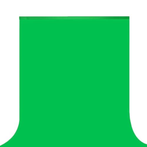 Hanumex® 8x12 Ft. Pro Green Screen Backdrop: Wrinkle-Free Fabric, Rod Pocket for Photo Studio, Live Stream, YouTube, VFX & More