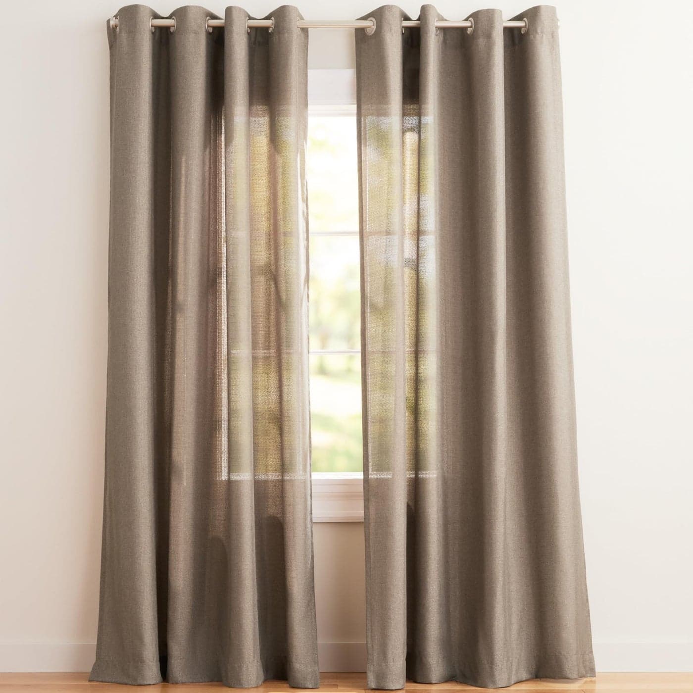 Exclusive Home Curtains Linen Curtain Panel Pair Polyester Cafe 96 Length