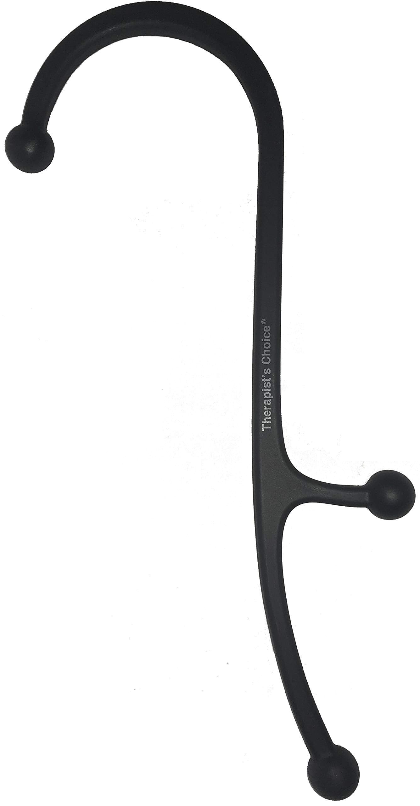 Therapists Choice Pressure Point Hook Cane Back and Neck Massager for Trigger Point Fibromyalgia Pain Relief and Self Massage
