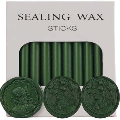 26 Pieces Glue Gun Sealing Wax Sticks for Wax Seal Stamp and Letter Retro Vintage Seal Glue Gun Sealing for Wedding Invitations Cards Envelopes Wine Gift Wrapping Pine Green