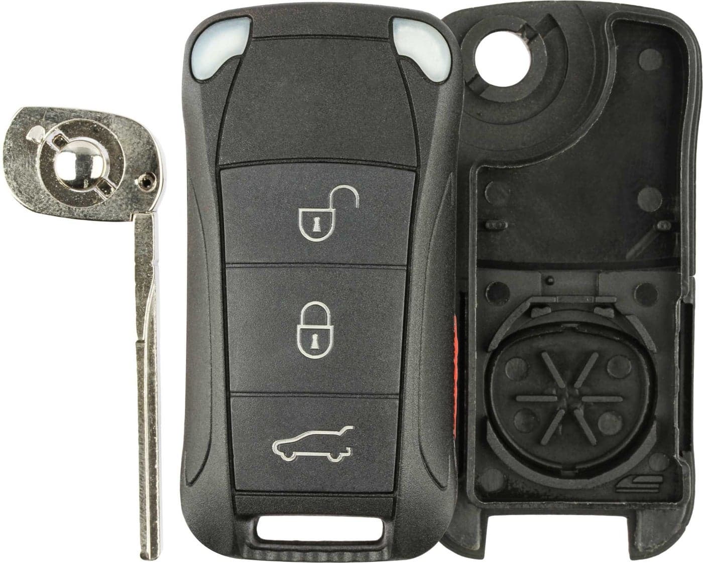 KeylessOption Keylesss Entry Remote Key Fob Uncut Car Flip Key Shell Case Cover
