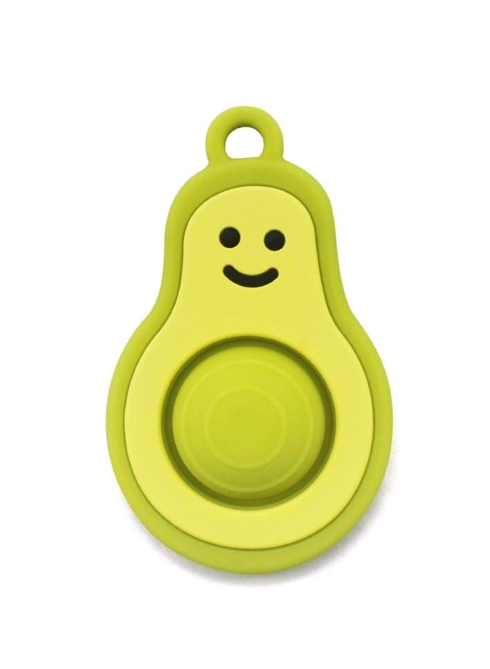 Twisoo Baby Teether - Avocado Design, BPA-Free Silicone Chewing Toy, Soft & Safe for Newborns, Cute Pacifier Chain DIY Accessory ( Yellow )