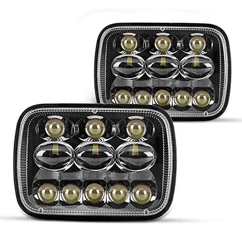 Torchbeam 7x6 5x7 Led Headlights 300% Brighter Upgraded Led Sealed Beam Headlamps with High Low Beam H6054 6054 Led Headlights Replacement for YJ Cherokee XJ Savana Truck with H4 Adapters