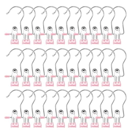Boot Hangers for Closet, Hanging Clips Laundry Hooks Clothes Pins Closet Hanger Organizer Clamps Socks Towel Clips Heavy Duty Clothespins Bulk Hanger Clips for Closet Travel Pants Socks Handbags