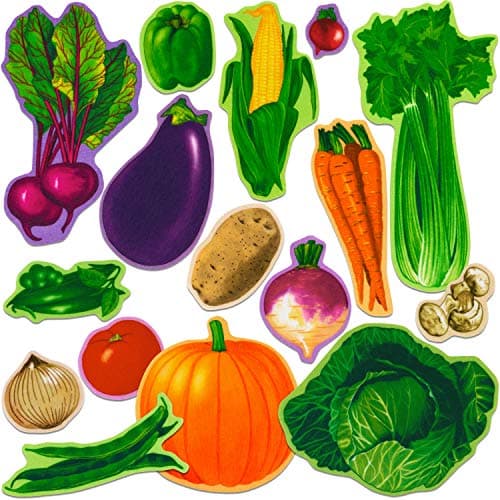 Little Folk Visuals Vegetables Precut Felt Pieces 16 Pieces Set