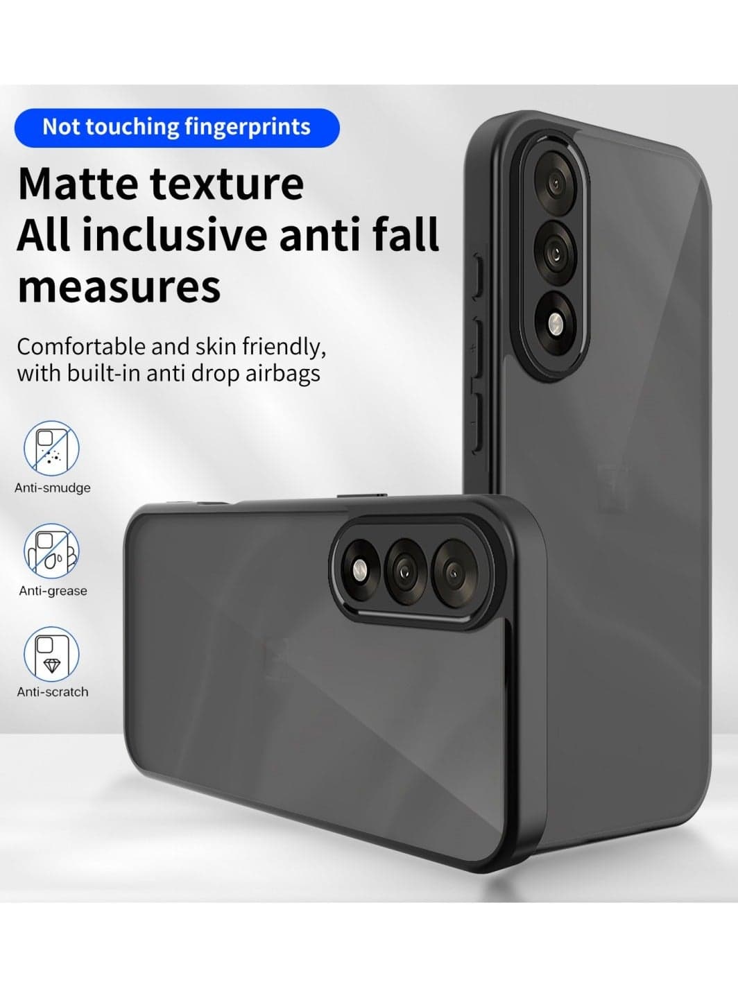 Matte Phone Cover for OnePlus Nord 5 5G Anti-Fingerprint Back Case Anti-Fall Drop Protection