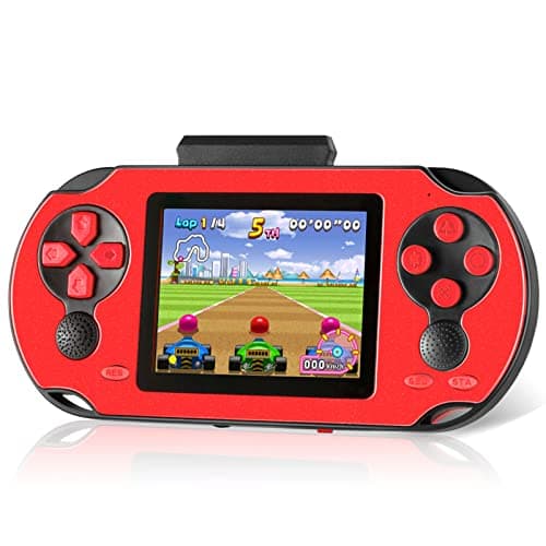 TaddToy 16 Bit Handheld Game for Kids Adults 30 Large Screen Preloaded 230 HD Classic Retro Video Games with USB Rechargeable Battery 3 Game Cartridges for Birthday Gift for Kids 412 Red
