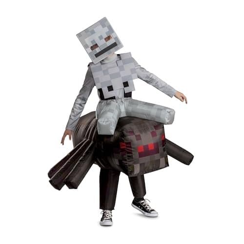 Disguise Minecraft Spider Jockey Inflatable Costume Official Minecraft Inflating Ride One with Air Inflating Fan Child Size 46