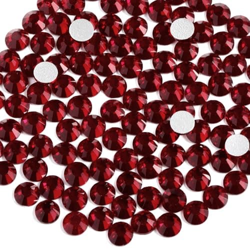 beadsland Flat Back Crystal Rhinestones Round Gems Dark Siam 2728mm SS101440pcs