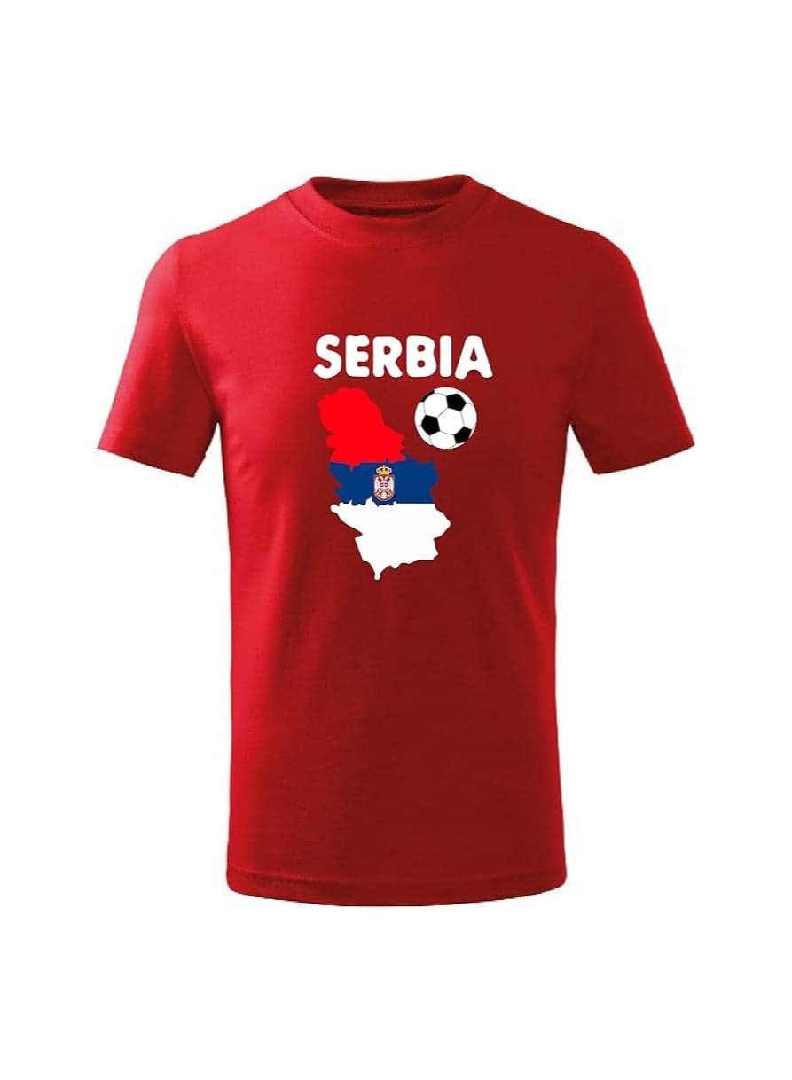 Serbia Football Fans Printed T-Shirts-Football Jersey T-Shirts For Men|Women|Kids To Win The Cup