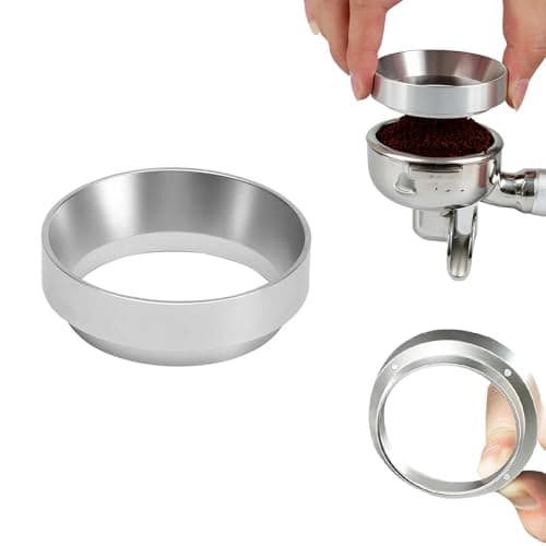 51mm Espresso Dosing Funnel,Coffee Powder Ring,Coffee Accessories,Stainless Steel Coffee Dosing Ring,Prevent Ground Coffee from Spilling