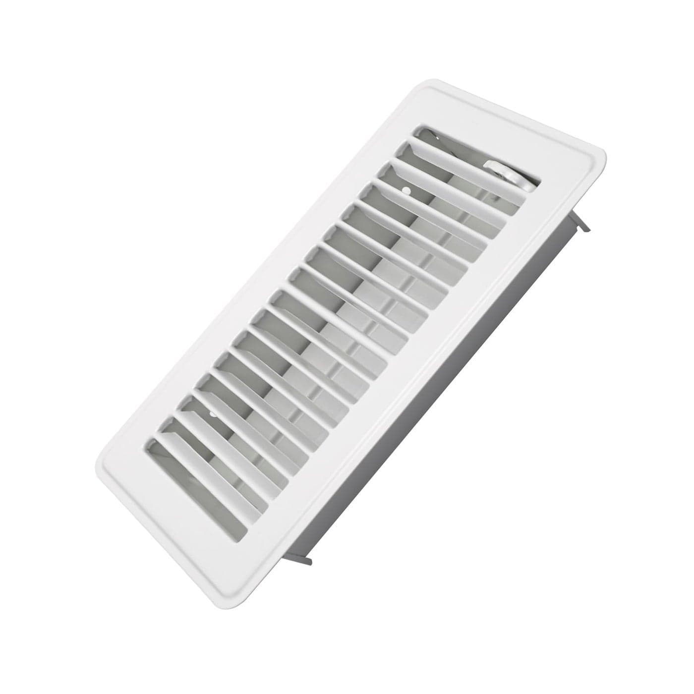 Howeall 4 x 8 Floor Register Heavy Duty Steel Walkable Floor Vents Easy Adjust Air Supply Lever Vent Covers for Home White