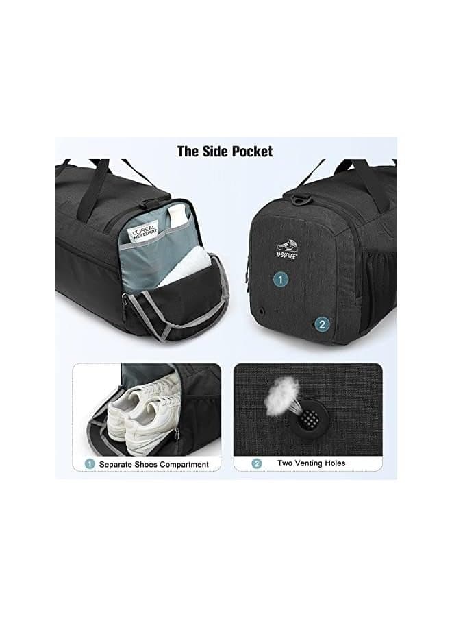 45L/60L 3 Ways Sport Duffle Backpack Gym Bag with Wet Pocket & Shoes Compartment for Men Women Travel Weekender Overnight