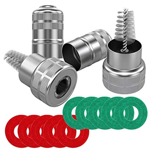 TKDMR Battery Terminal Cleaners (2 pcs),12 pcs Battery Terminal Anti-Corrosion Fiber Washers (6 Red & 6 Green) for Car Marine Battery