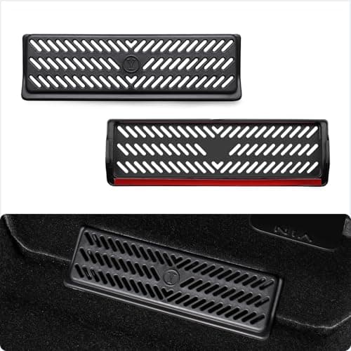 BASENOR 2025 Upgrade Tesla Model Y Backseat Air Vent Cover Air Flow Vent Grille Protection Set of 2 for 2020 2021 2022 2023 2024 Model Y Gen 2 (Not Fit New Model Y Refresh Juniper)