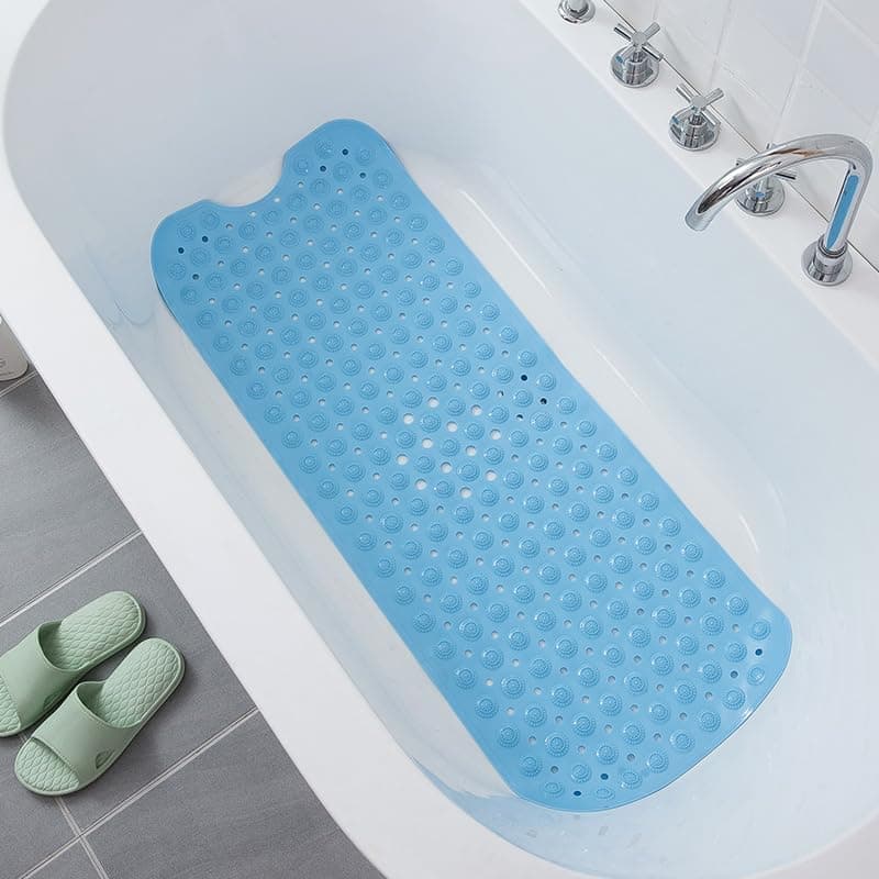 Kuber Industries Bath Mat PVC Bathroom Mat Shower Bath Mat Floor Tub Mat Bathroom Mud Mat AntiSkid Shower Bathroom Mat MYSD40A Sky Blue