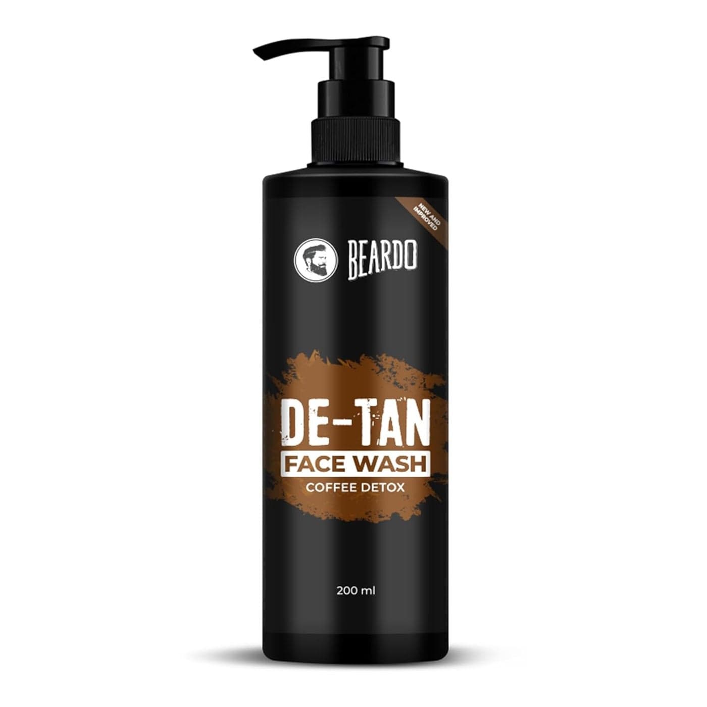 BEARDO DeTan Face Wash for Men 200ml Coffee Facewash Aloe Vera Vitamin E Helps to Reduce Tan Exfoliates Hydrates for Smooth Oil Free Skin