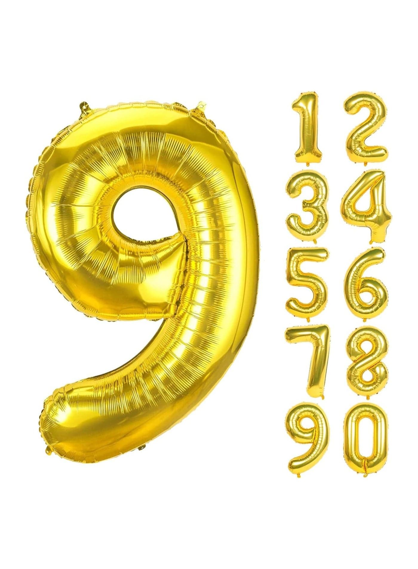 Number 9 Balloon Foil Gold Glamorous Party Decorations Jumbo Digit Balloon for Birthdays Anniversaries Special Events