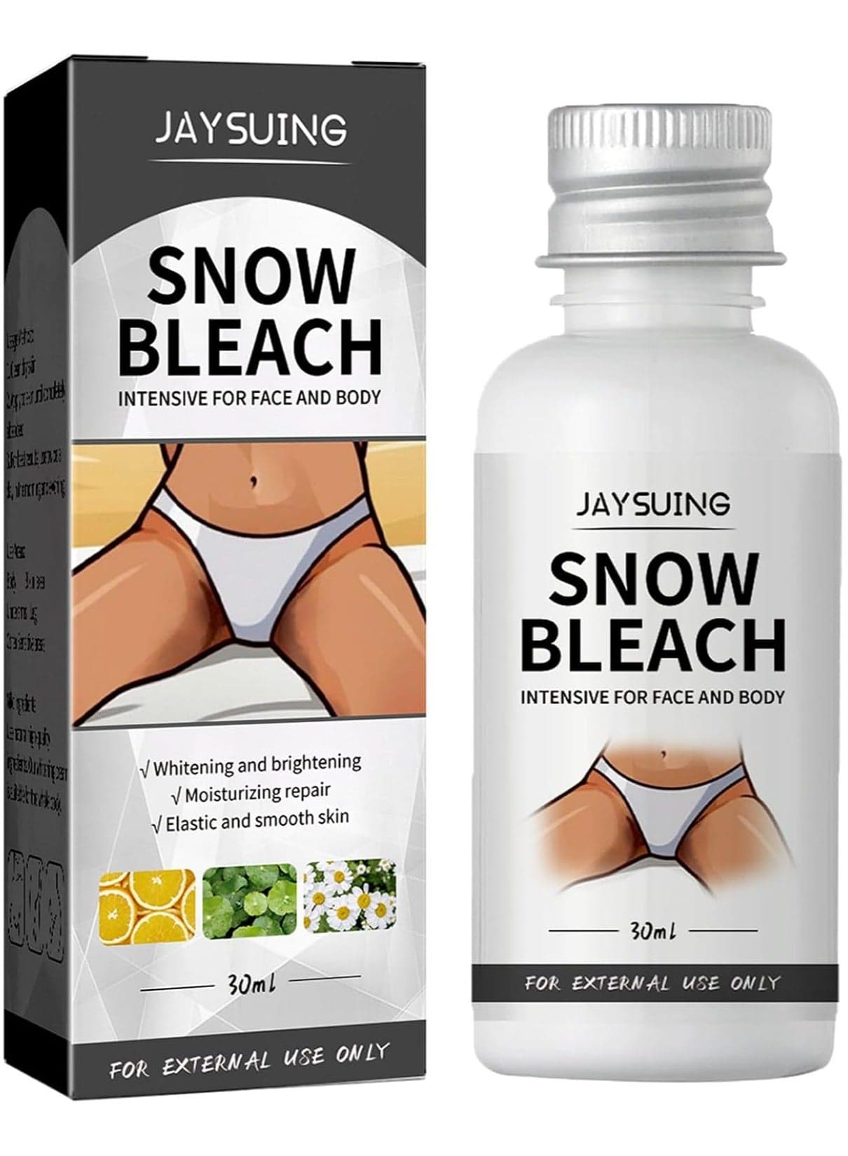 Snow Bleach Cream for Private Part Underarm Whitening, Dark Skin Bleaching Cream for Dark Spots, Face and Body Skin Lightening Bleaching Cream for Intimate Areas Brightening