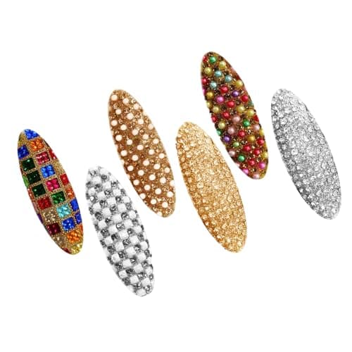 VAMA FASHIONS Handmade Multicolor Stones Saree pin Pleats Pallu Chunri Clips Embroidery Work Safety Sari Pin for Women (Fancy Saree Pin for Pallu)