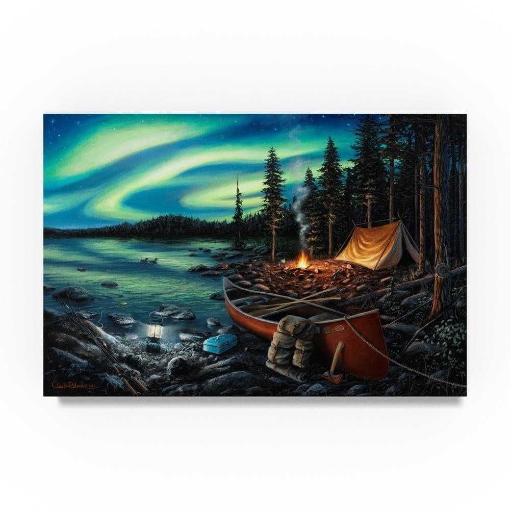 Trademark Fine Art ALI20858C1624GG Campfire Memories 16 x 24 in