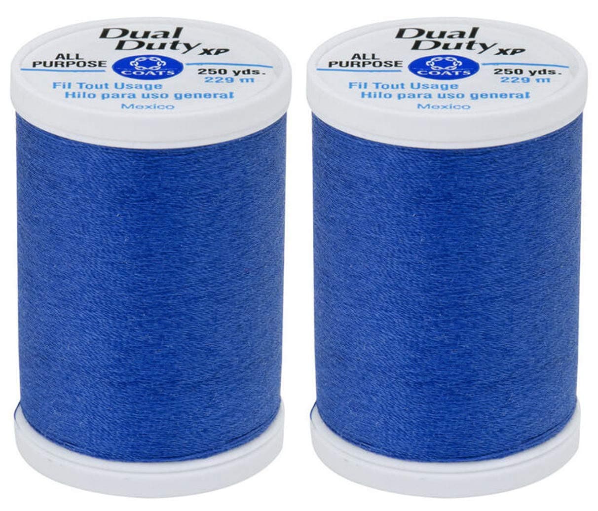 Coats 2-Pack Bundle - Dual Duty XP General Purpose Thread 250yds Each - Monaco Blue (S910-4270)