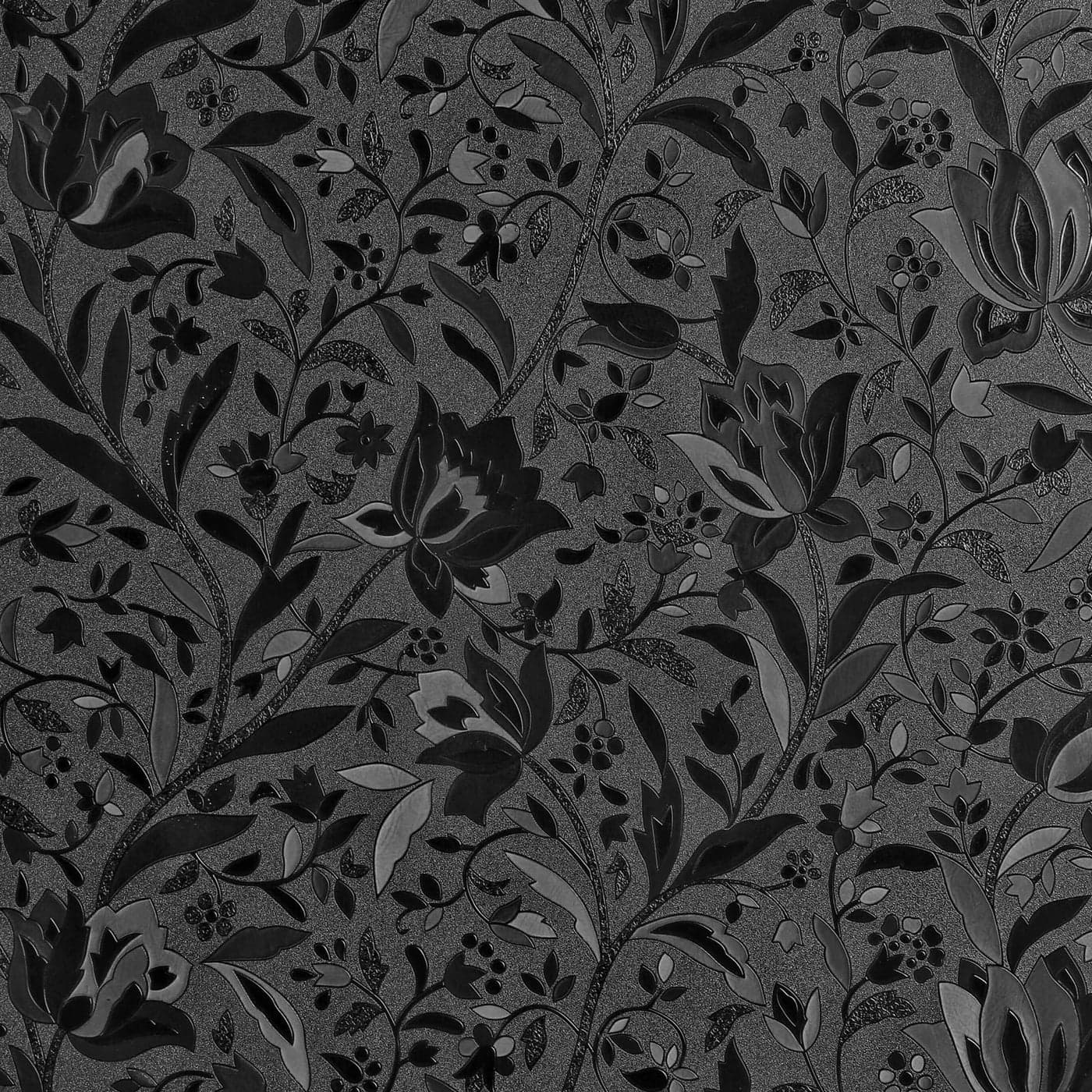 Total Blackout Window Film100 Light Blocking Glass Door Film Etched TulipRoom Darkening Window ClingNo GlueHeat ControlAnti UV for Day Sleep High Privacy118 inches by 787 inches