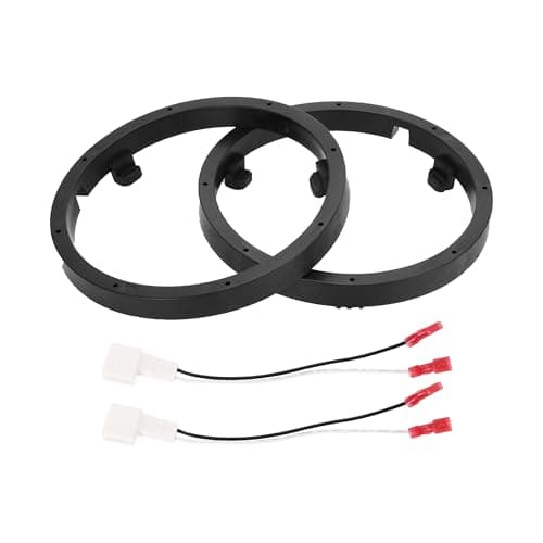 VekAuto 2 Set Speaker Spacer Ring Tweeter Speaker Spacer Adapter for Mitsubishi Lancer 2008-2017 Waterproof for 6.5'' ABS Black Front Rear