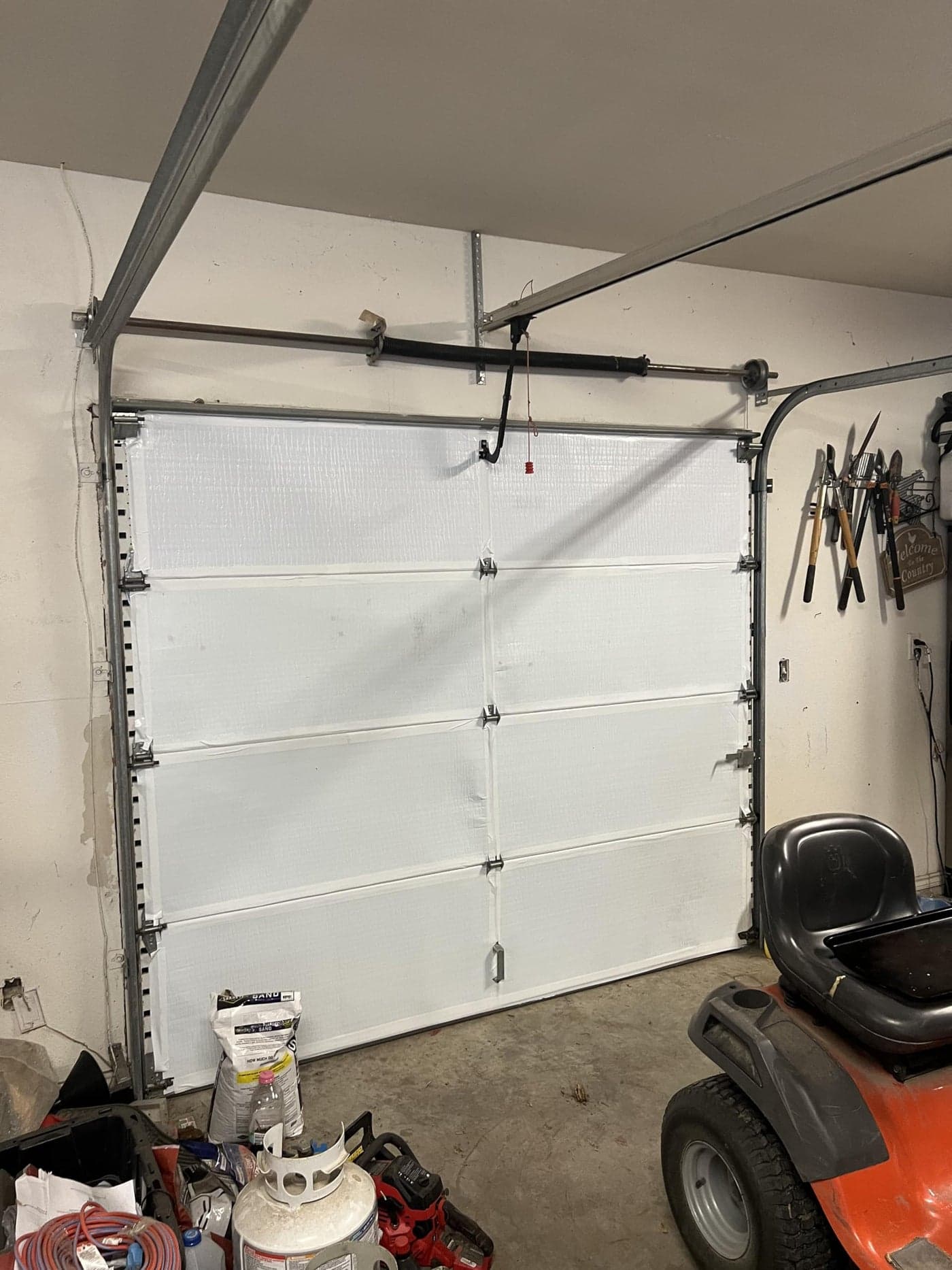 BlueTex Insulationㅤ White Reflective Foam Core Tearproof Single Garage Door Insulation Kit 10FT (Wide) x 8FT (HIGH) to Cool Your Garage. Complete DIY Installation Kit (Also Fits 10x7 Door)